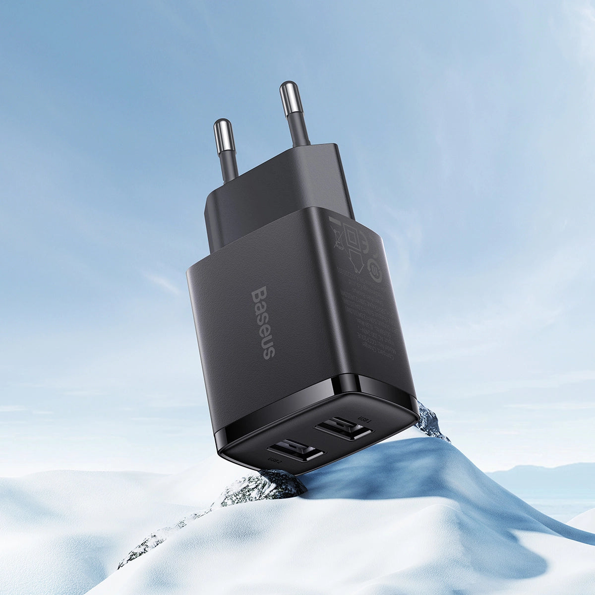 Baseus Compact Ladegerät 2x USB 10,5W schwarz (CCXJ010201)