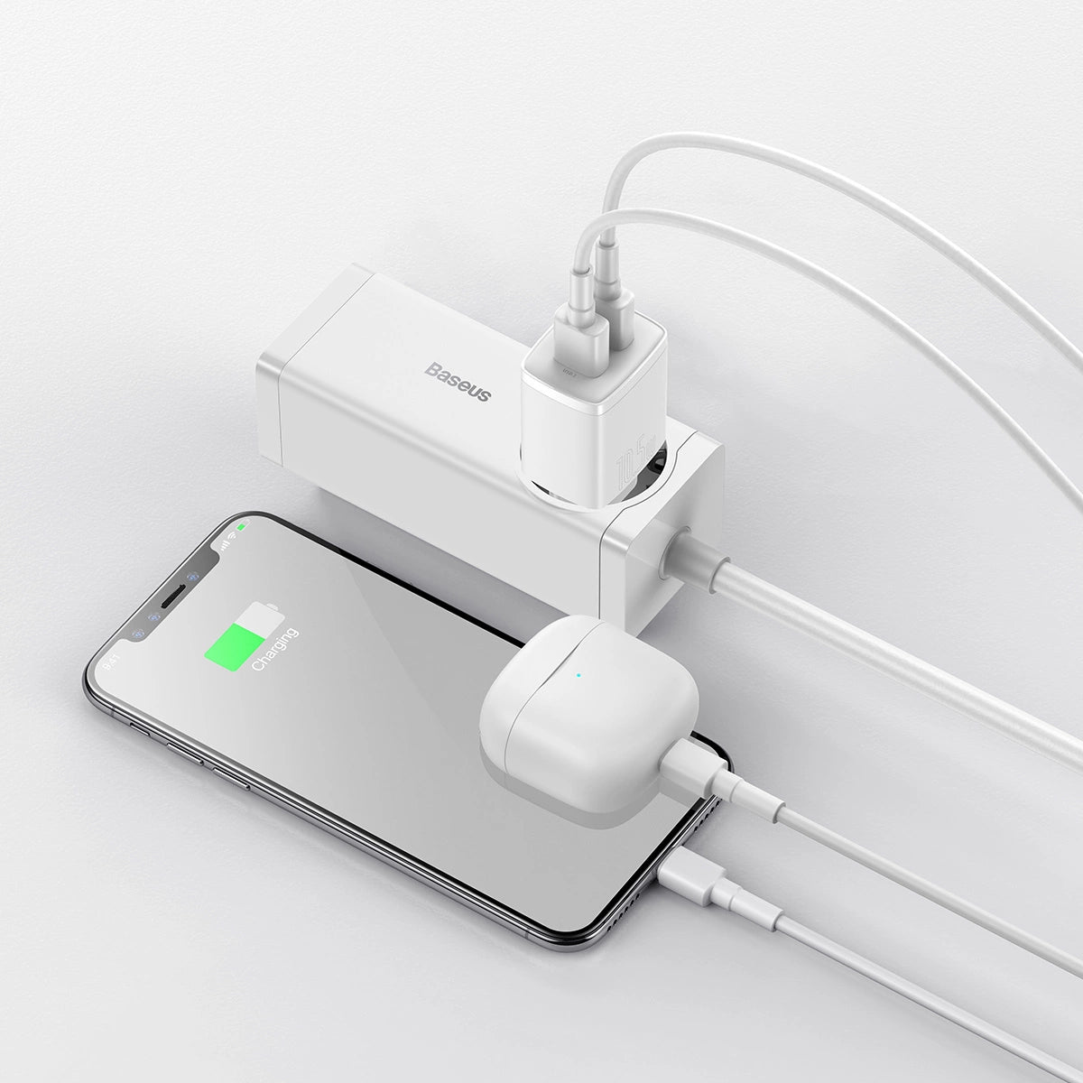 Baseus Compact Ladegerät 2x USB 10,5W weiß (CCXJ010202)