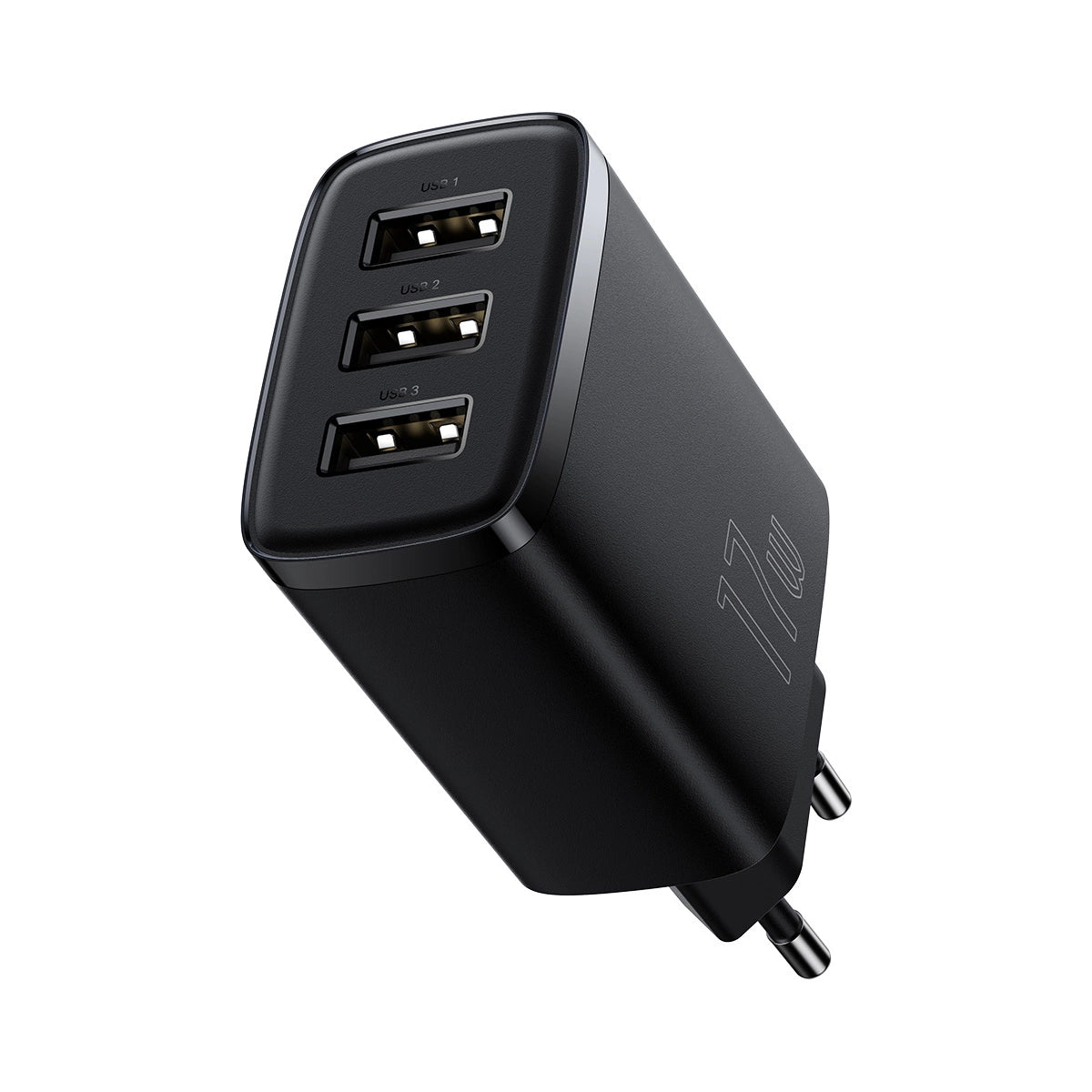 Baseus Compact Ladegerät 3x USB 17W schwarz (CCXJ020101)