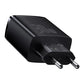Baseus Compact Schnellladegerät 2x USB / USB Type C 30W 3A Power Delivery Quick Charge schwarz (CCXJ-E01)