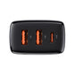 Baseus Compact Schnellladegerät 2x USB / USB Type C 30W 3A Power Delivery Quick Charge schwarz (CCXJ-E01)