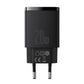 Baseus Compact Schnellladegerät USB / USB Type C 20W 3A Power Delivery Quick Charge 3.0 schwarz (CCXJ-B01)