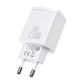 Baseus Compact Schnellladegerät USB / USB Type C 20W 3A Power Delivery Quick Charge 3.0 weiß (CCXJ-B02)