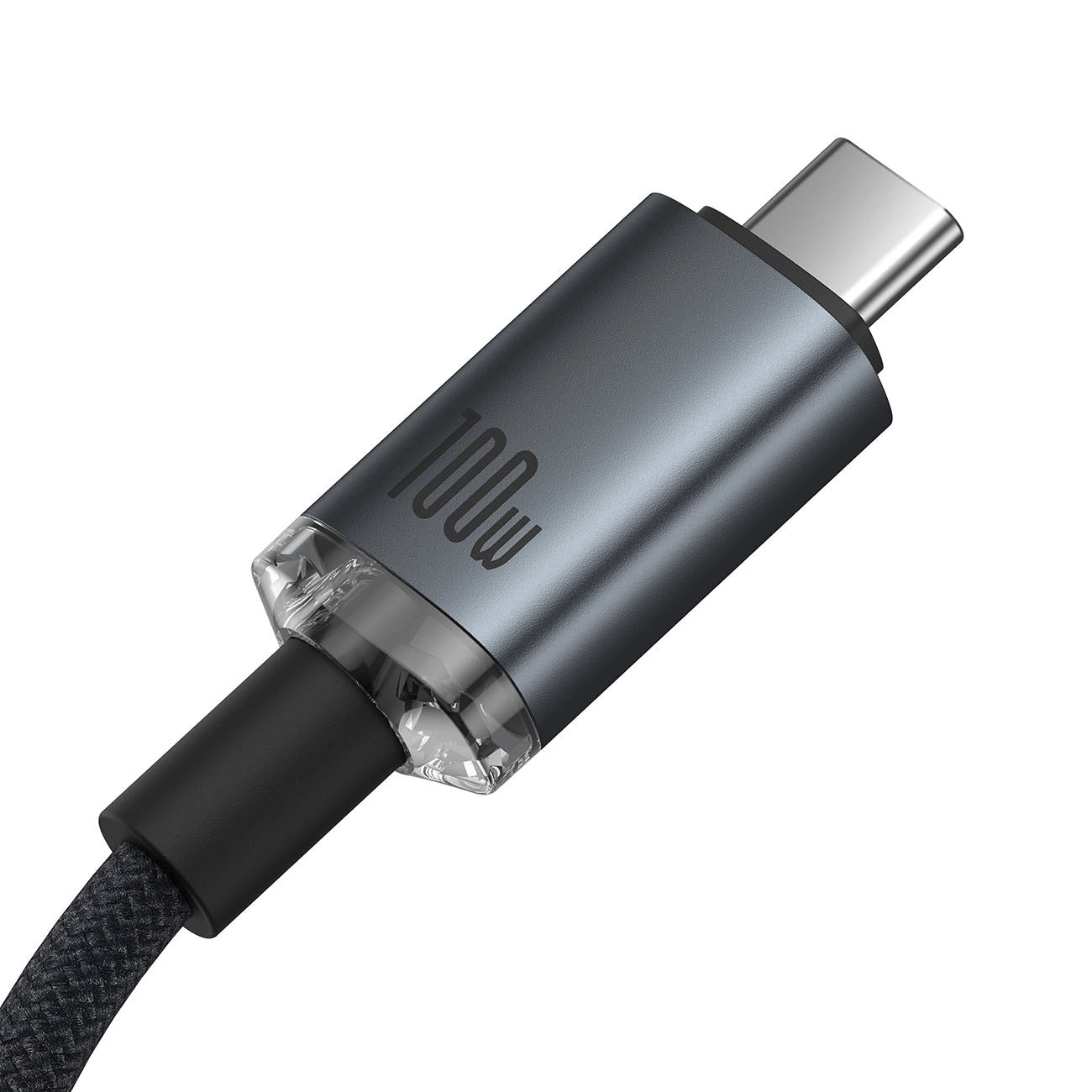 Baseus Crystal Shine CB000089 USB-C / USB-C USB3.2-Kabel 100 W 20 Gbit/s 1,5 m – Schwarz