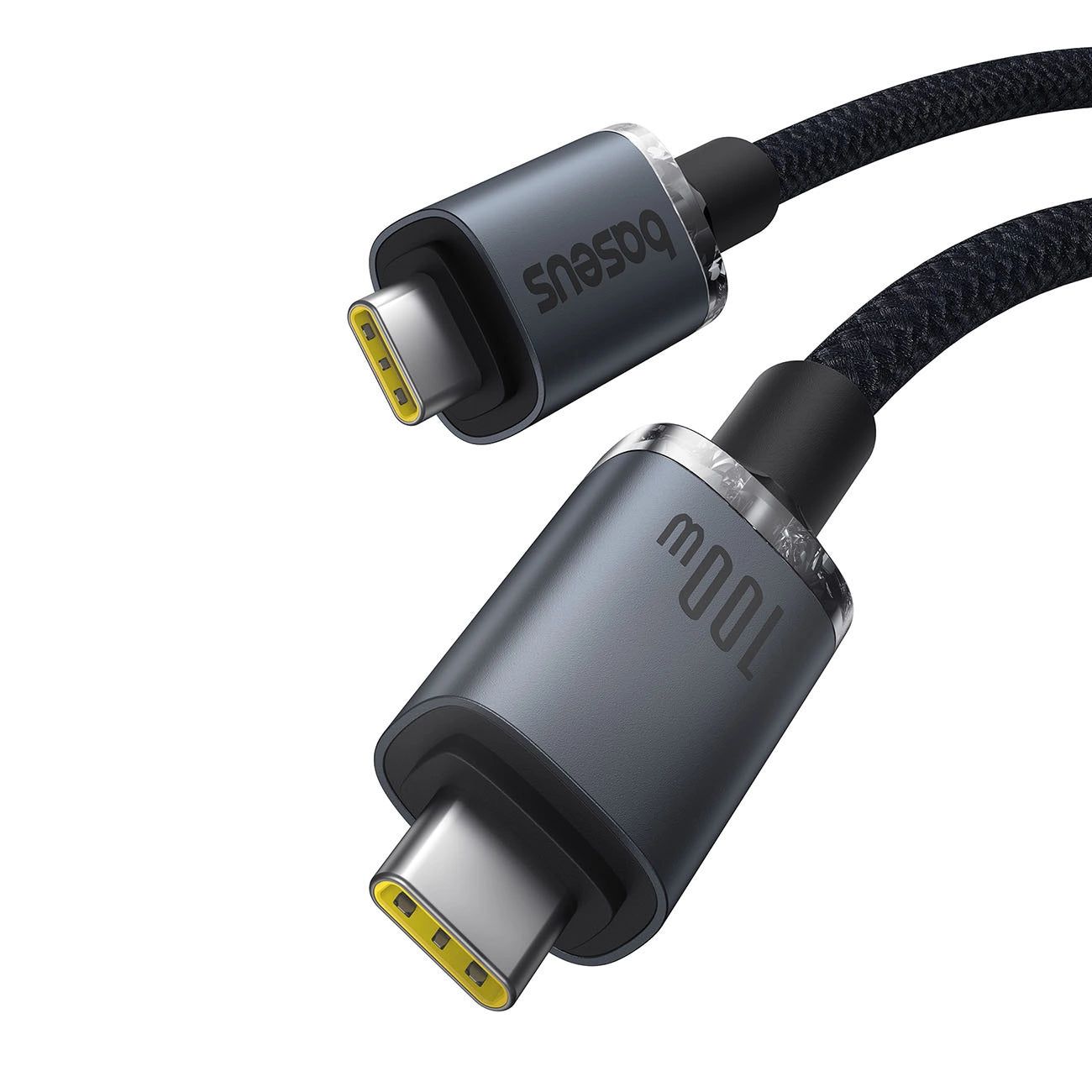 Baseus Crystal Shine CB000089 USB-C / USB-C USB3.2-Kabel 100 W 20 Gbit/s 1,5 m – Schwarz