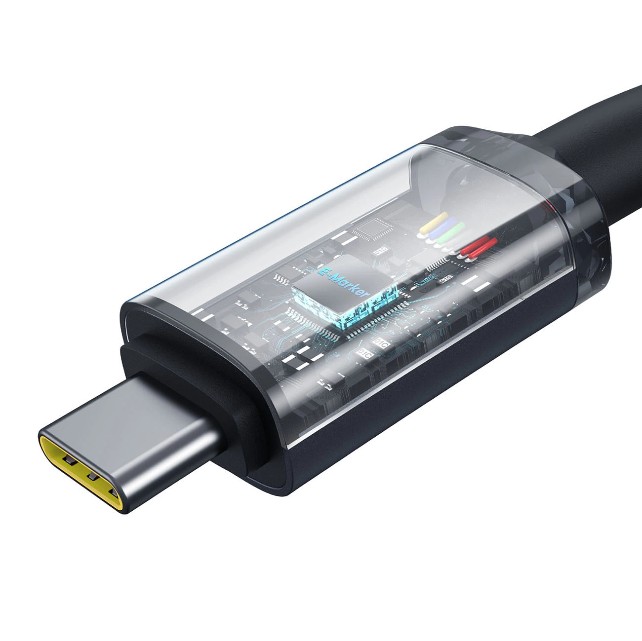 Baseus Crystal Shine CB000089 USB-C / USB-C USB3.2-Kabel 100 W 20 Gbit/s 1,5 m – Schwarz