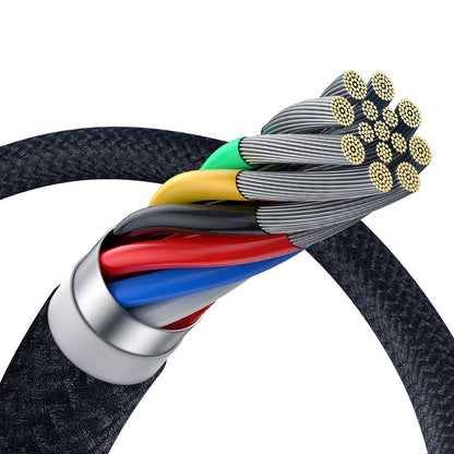 Baseus Crystal Shine CB000089 USB-C / USB-C USB3.2-Kabel 100 W 20 Gbit/s 1,5 m – Schwarz