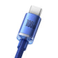 Baseus Crystal Shine Serie Schnelllade-Datenkabel USB Typ A auf USB Typ C 100W 2m blau (CAJY000503)