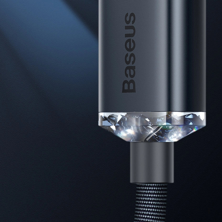Baseus Crystal Shine Series Kabel USB-Kabel für schnelles Aufladen und Datenübertragung USB Typ A - Lightning 2.4A 1.2m Lila (CAJY000005)