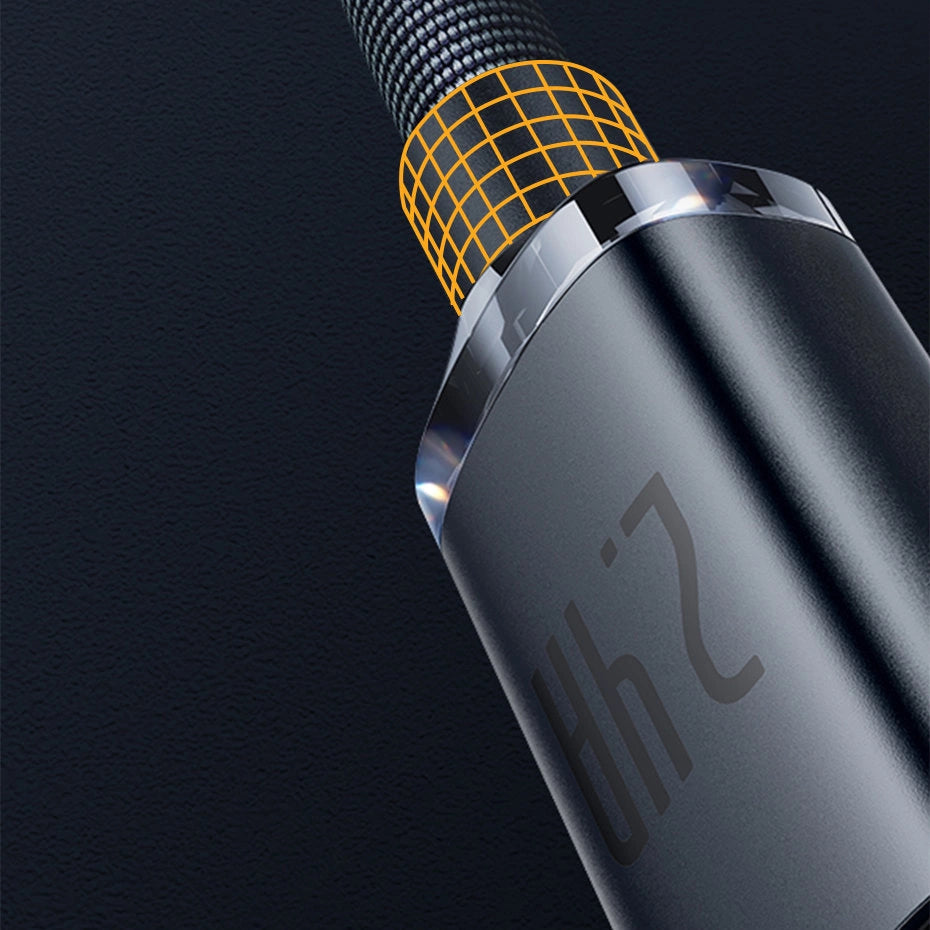 Baseus Crystal Shine Series Kabel USB-Kabel für schnelles Aufladen und Datenübertragung USB Typ A - Lightning 2.4A 1.2m schwarz (CAJY000001)