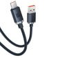 Baseus Crystal Shine Series Kabel USB-Kabel für schnelles Laden und Datenübertragung USB Typ A - USB Typ C 100 W 2 m schwarz (CAJY000501)