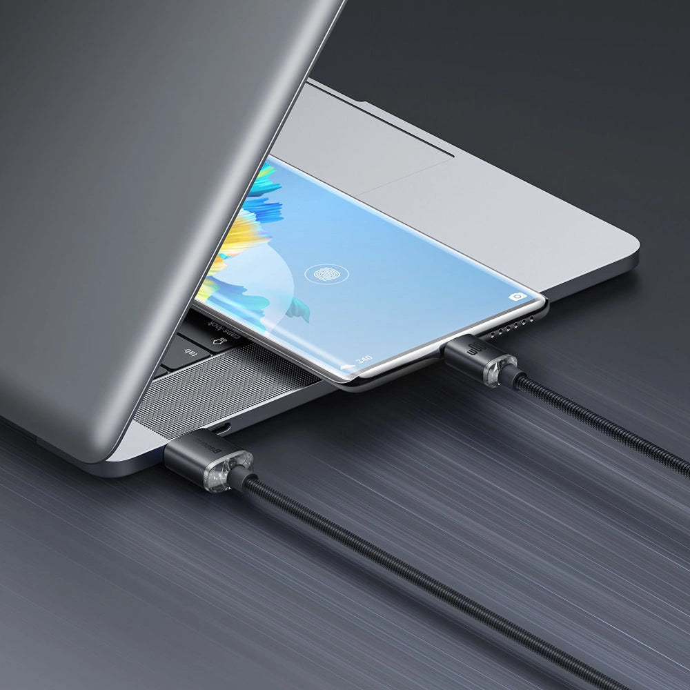 Baseus Crystal Shine Series Kabel USB-Kabel für schnelles Laden und Datenübertragung USB Typ A - USB Typ C 100 W 2 m schwarz (CAJY000501)