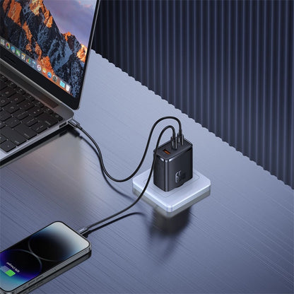 Baseus Cube Pro 65W GaN-Ladegerät 2x USB-C USB-A - Schwarz