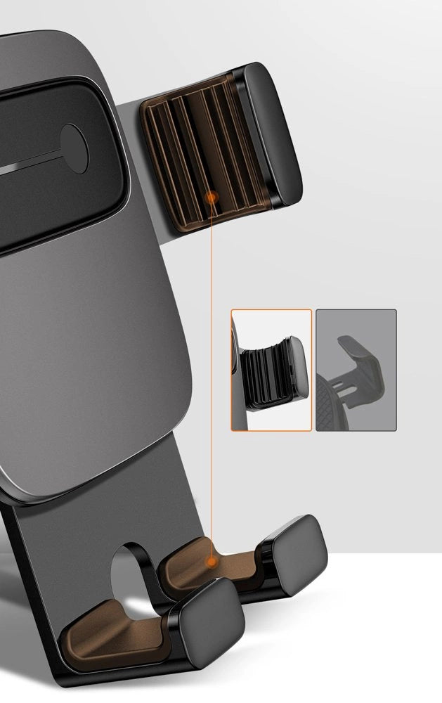 Baseus Cube SUYL-FK01 Schwerkrafthalterung für ein 4,7-6,6-Zoll-Telefon für ein Auto am Lüftungsschlitz – Schwarz