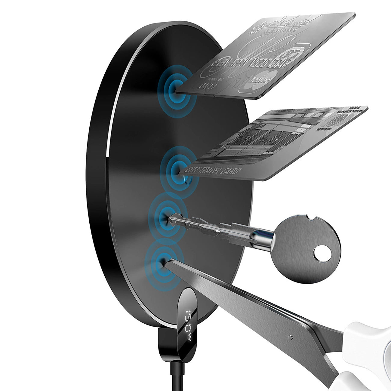 Baseus Digital LED Display Gen 2 BS-W526 induktives Ladegerät 15W - Schwarz