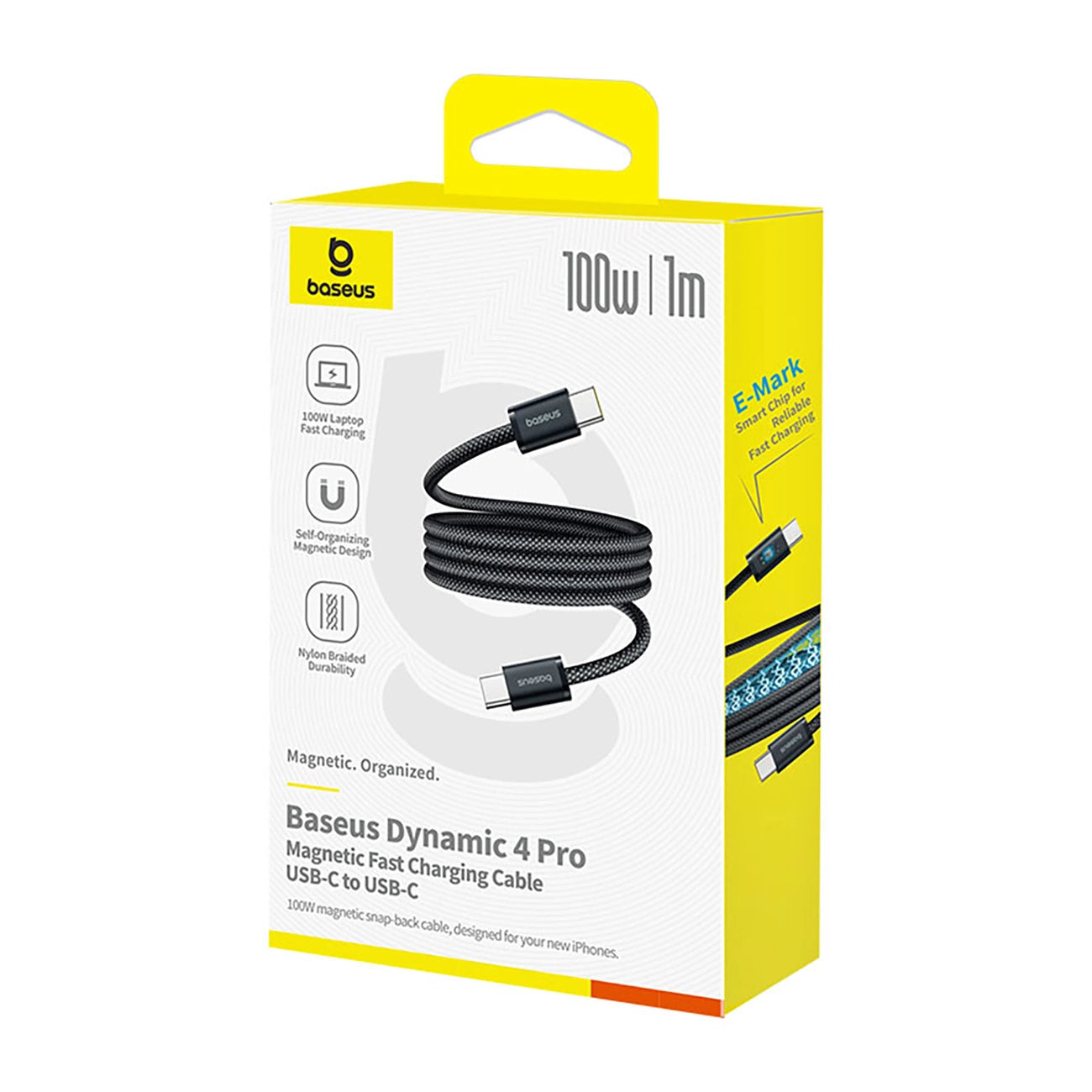 Baseus Dynamic 4 Pro Fast USB-C Kabel - USB-C 100W 1m - Schwarz
