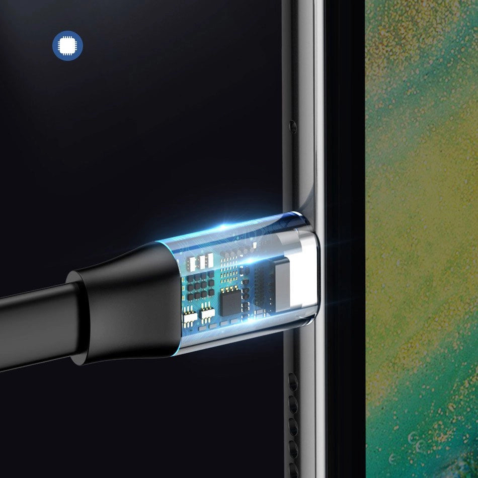 Baseus Einfaches Flachkabel USB / USB Type C SuperCharge 5A 40W Quick Charge 3.0 QC 3.0 23cm grau (CATMBJ-BG1)