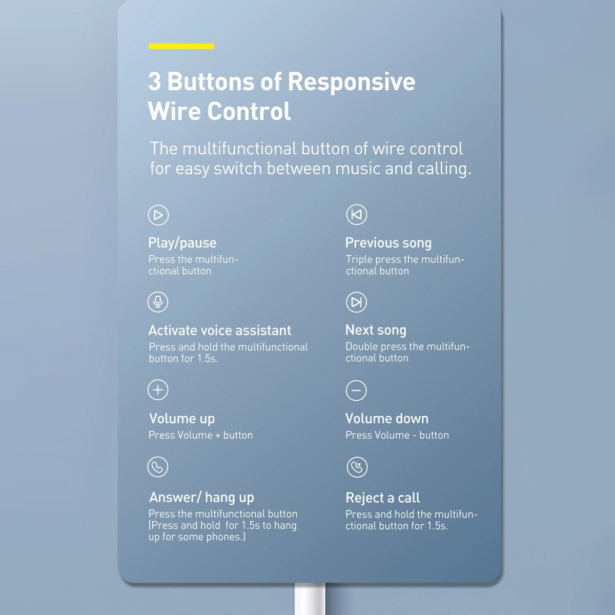 Baseus Encok H17 3,5-mm-Kopfhörer mit Miniklinke, weiß (NGCR020002)