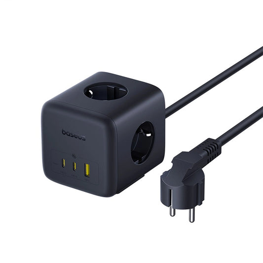 Baseus EnerFill FA11 67W Steckdosenleiste, USB-A + USB-C Würfel + 3 x EU-Steckdose 1,5m - Schwarz