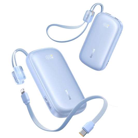 Baseus EnerFill FC21 Qpow 3 Ultra 20000mAh 22,5W Powerbank mit Display und Kabel – Blau