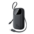 Baseus EnerFill FC31 20000mAh 45W Powerbank mit Display, USB-C- und Lightning Kabeln – Schwarz