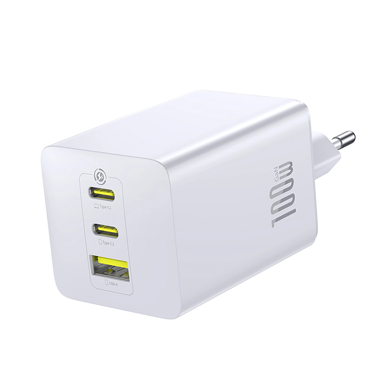 Baseus EnerFill FE11 2 x USB-C / USB-A 100W Wandladegerät - Weiß