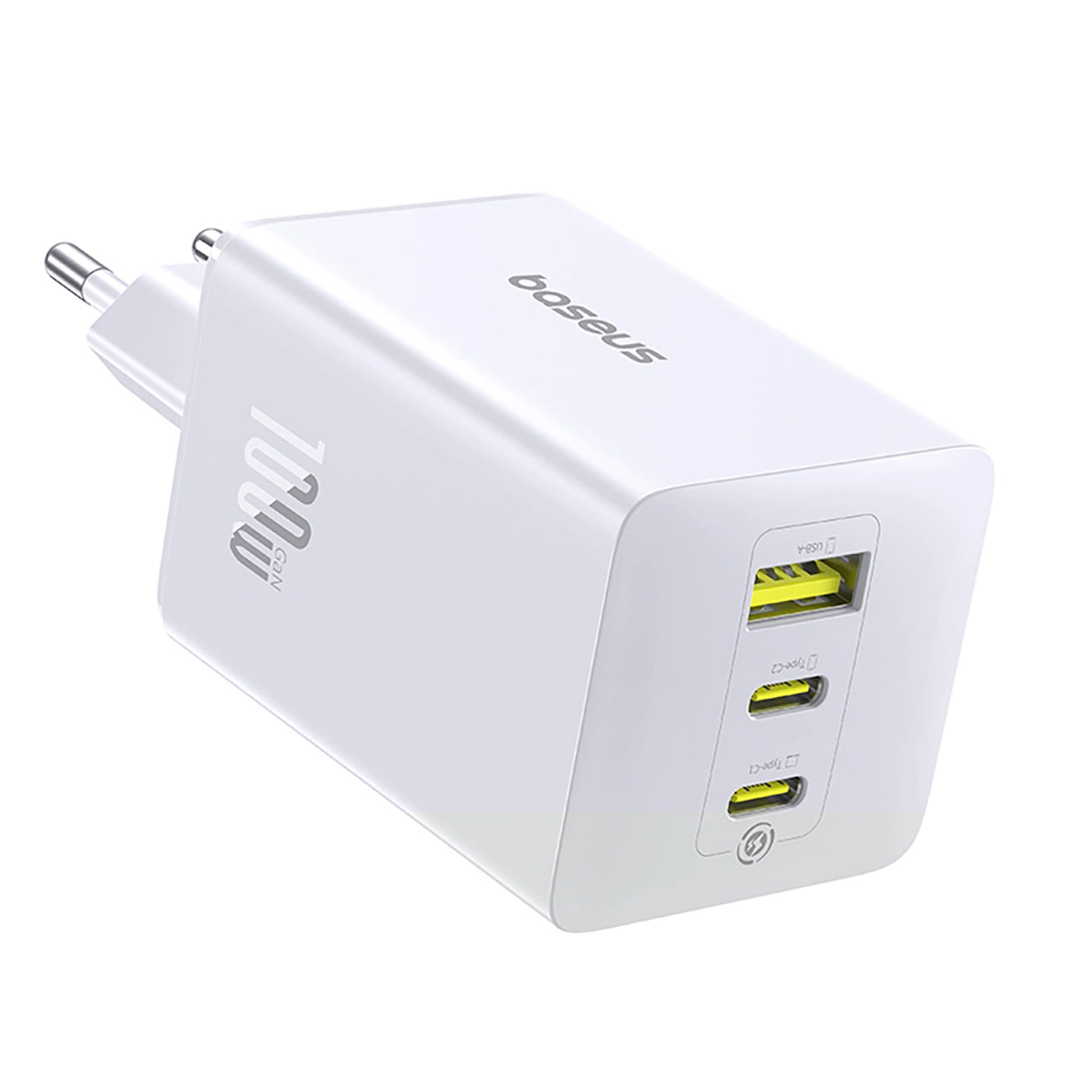 Baseus EnerFill FE11 2 x USB-C / USB-A 100W Wandladegerät - Weiß
