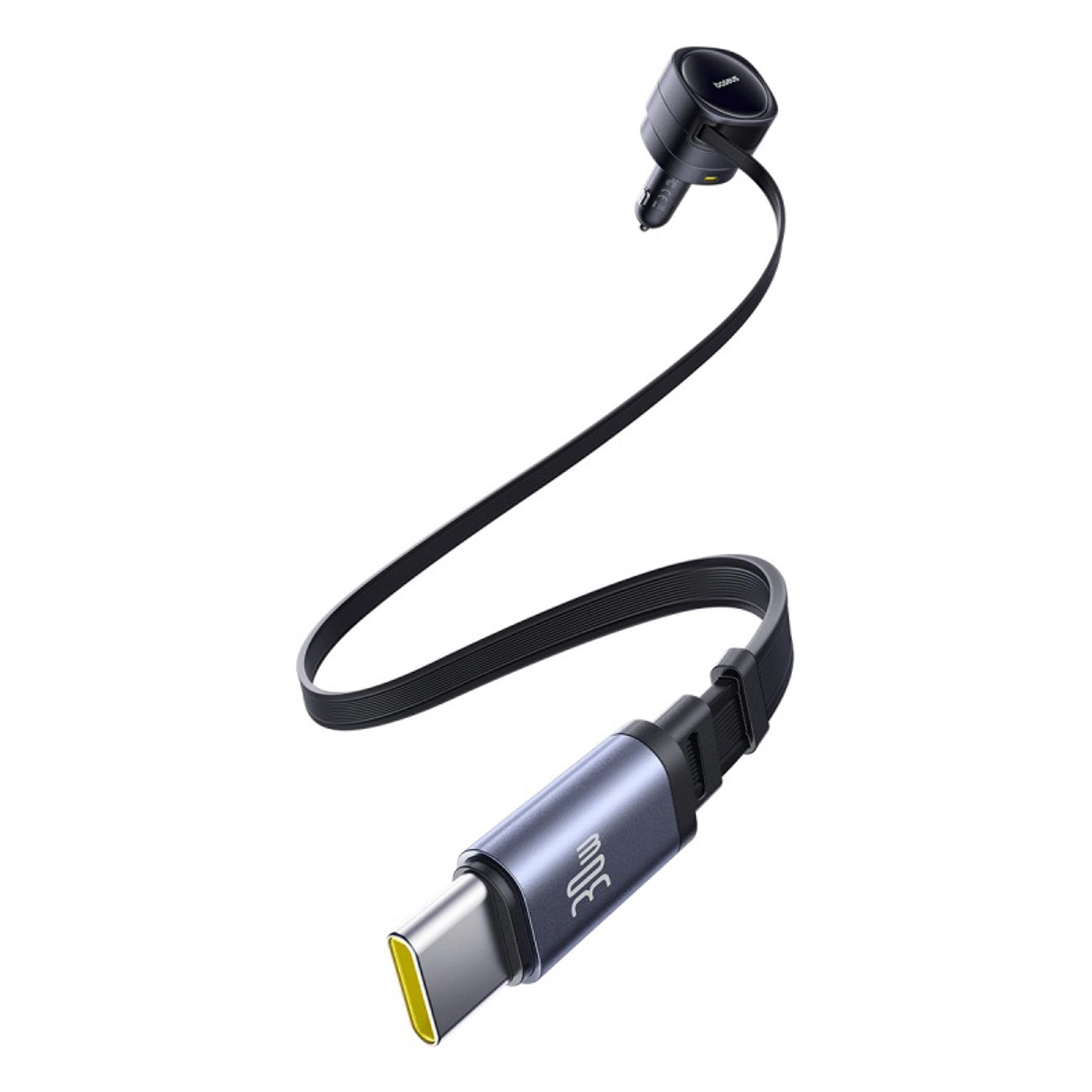 Baseus Enjoyment Max 90W Autoladegerät 2x USB-C + USB-C und Lightning Kabel - Schwarz