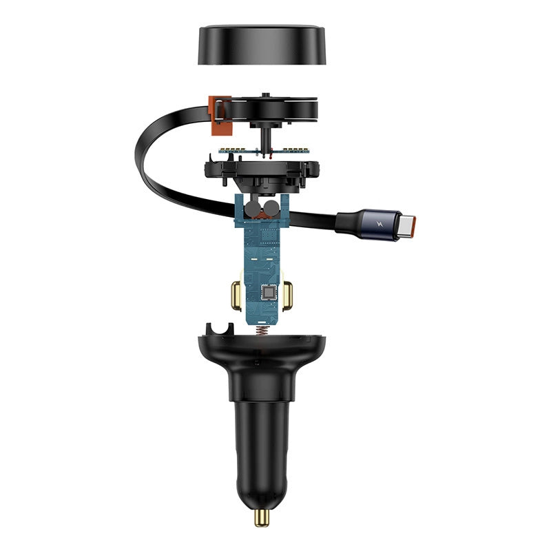 Baseus Enjoyment Pro USB-C (weiblich) / USB-C (männlich) 60W Autoladegerät - Schwarz