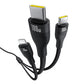 Baseus Flash Series 3 100W USB-C 3in1 Kabel - USB-C+USB-C+ Lightning 1,5m + 3 x 0,25m - schwarz