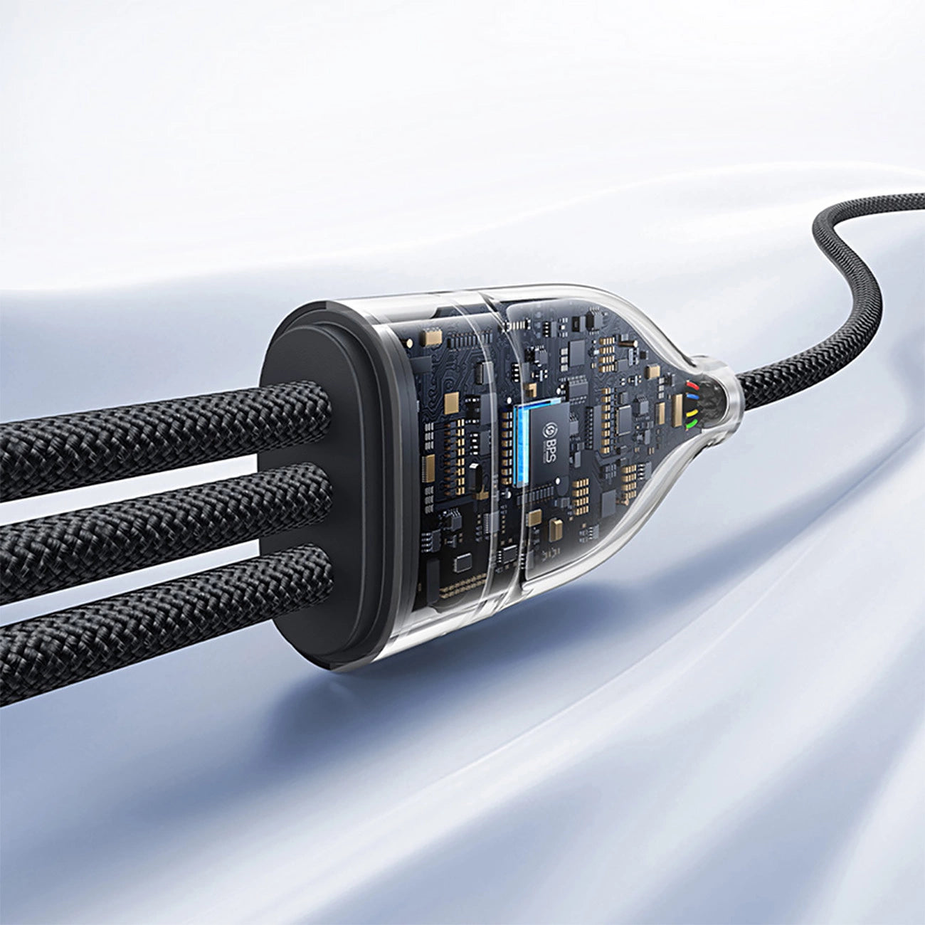 Baseus Flash Series 3 100W USB-C 3in1 Kabel - USB-C+USB-C+ Lightning 1,5m + 3 x 0,25m - schwarz