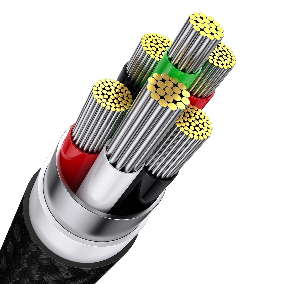 Baseus Flash Series II Kabel USB - USB Typ C / Lightning / Micro USB 100 W 1,2 m schwarz (CASS030001)