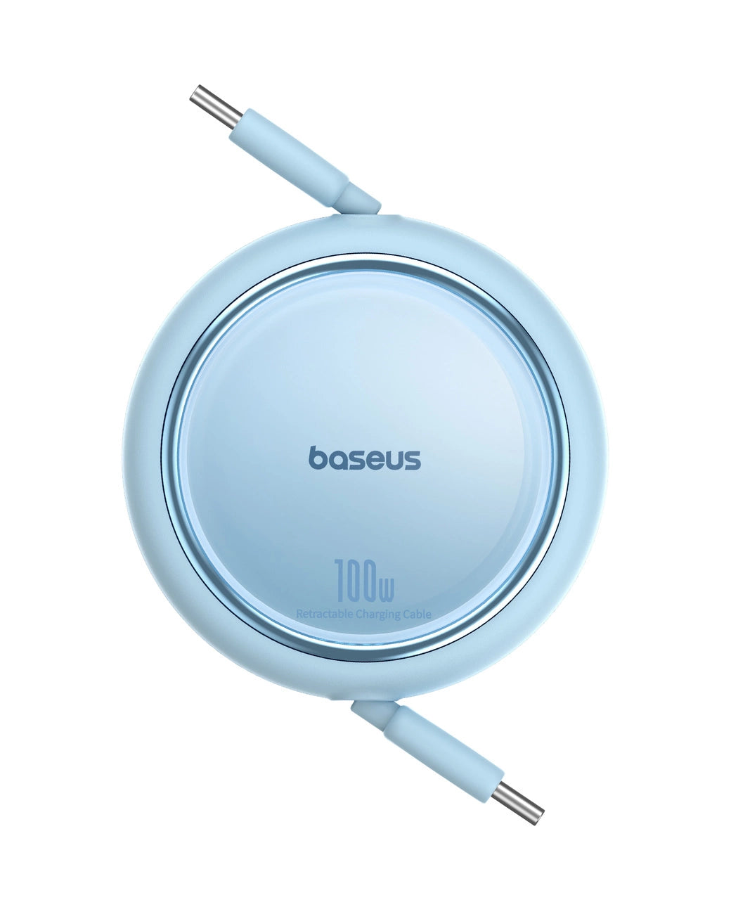 Baseus Free2Draw Mini USB-C – USB-C 100 W 1 m einziehbares Kabel – blau