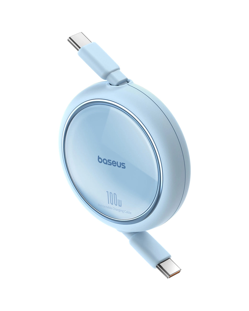 Baseus Free2Draw Mini USB-C – USB-C 100 W 1 m einziehbares Kabel – blau