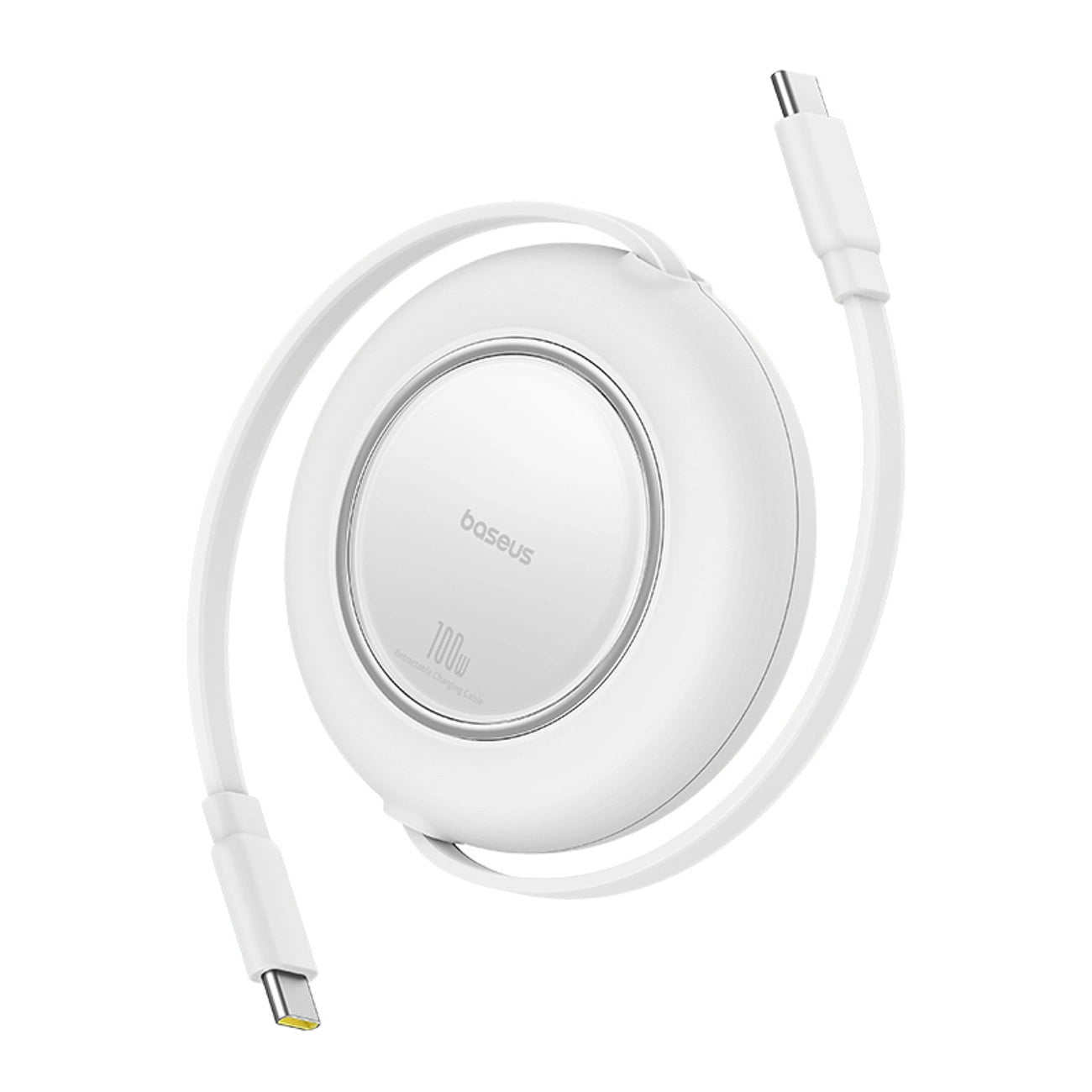 Baseus Free2Pull Mini 100W Einziehbares USB-C-Kabel – USB-C 2 m – Weiß