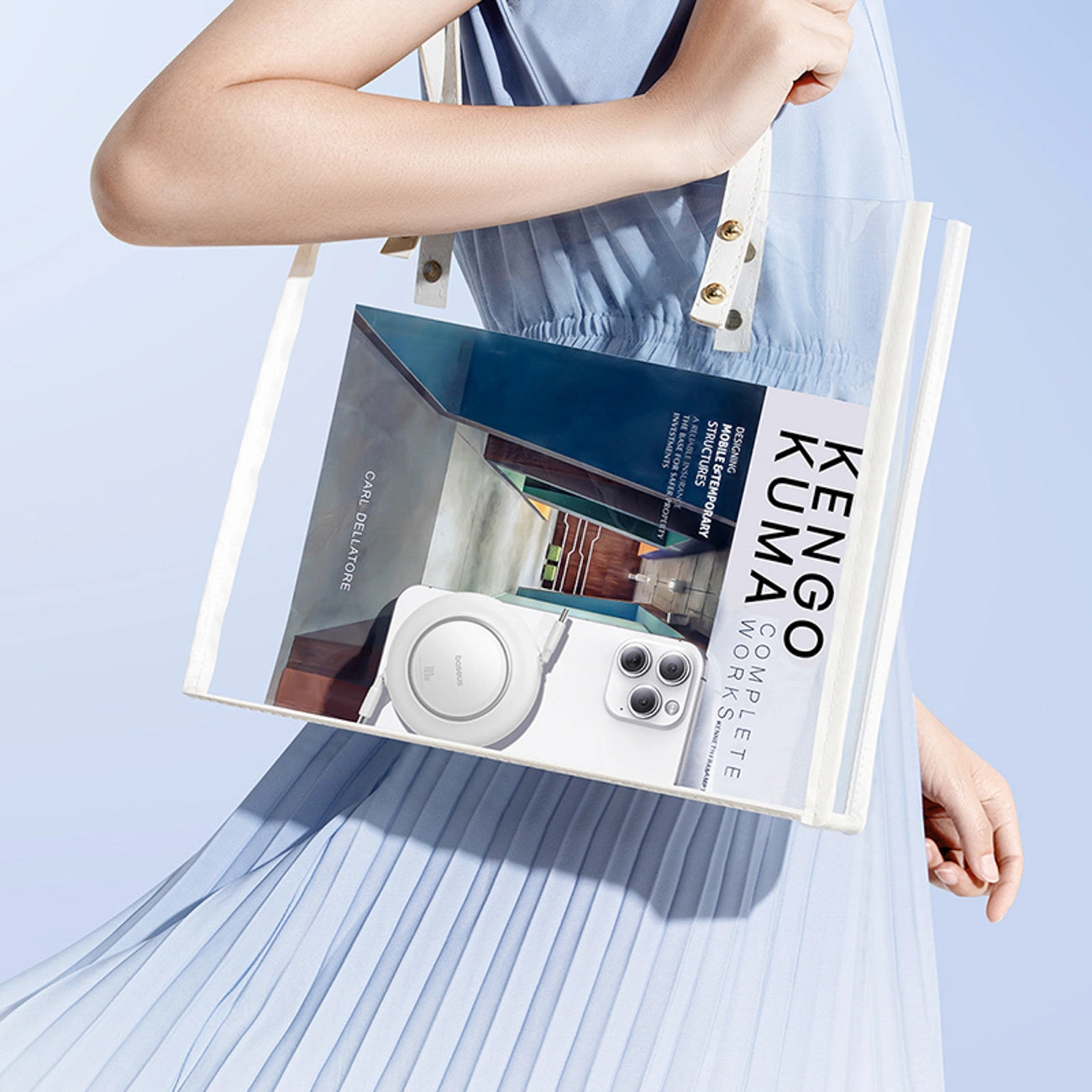 Baseus Free2Pull Mini 100W Einziehbares USB-C-Kabel – USB-C 2 m – Weiß