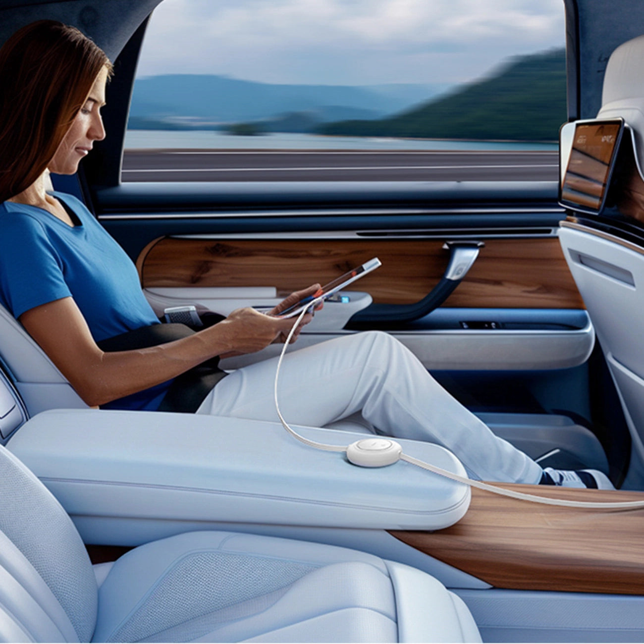 Baseus Free2Pull Mini 100W Einziehbares USB-C-Kabel – USB-C 2 m – Weiß