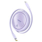 Baseus Free2Pull einziehbares USB-C/ Lightning -Kabel 20 W 1 m – Lila