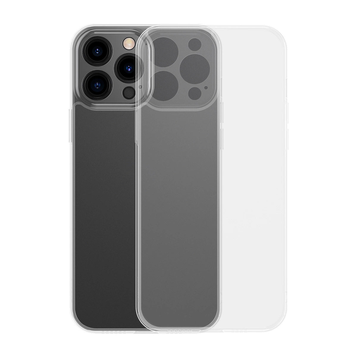 Baseus Frosted Glass Case Cover für iPhone 13 Pro Max Hardcover mit Gelrahmen Transparent (ARWS000802)