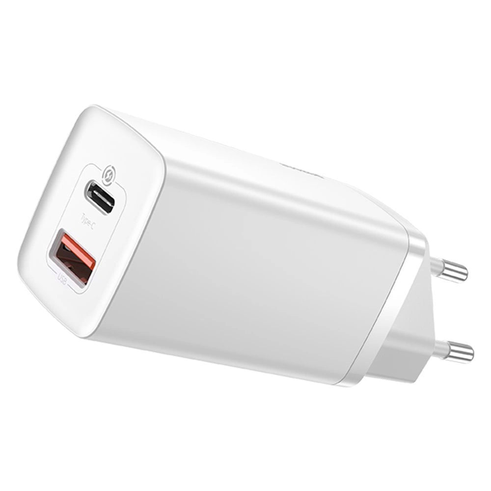 Baseus GaN2 Lite Fast 65W USB / USB Type C Quick Charge 3.0 Power Delivery (Galliumnitrid) weiß (CCGAN2L-B02)