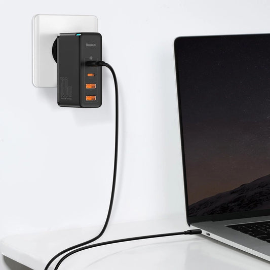 Baseus GaN2 Pro Schnellladegerät 100W USB / USB Typ C Quick Charge 4+ Power Delivery Schwarz (CCGAN2P-L01)