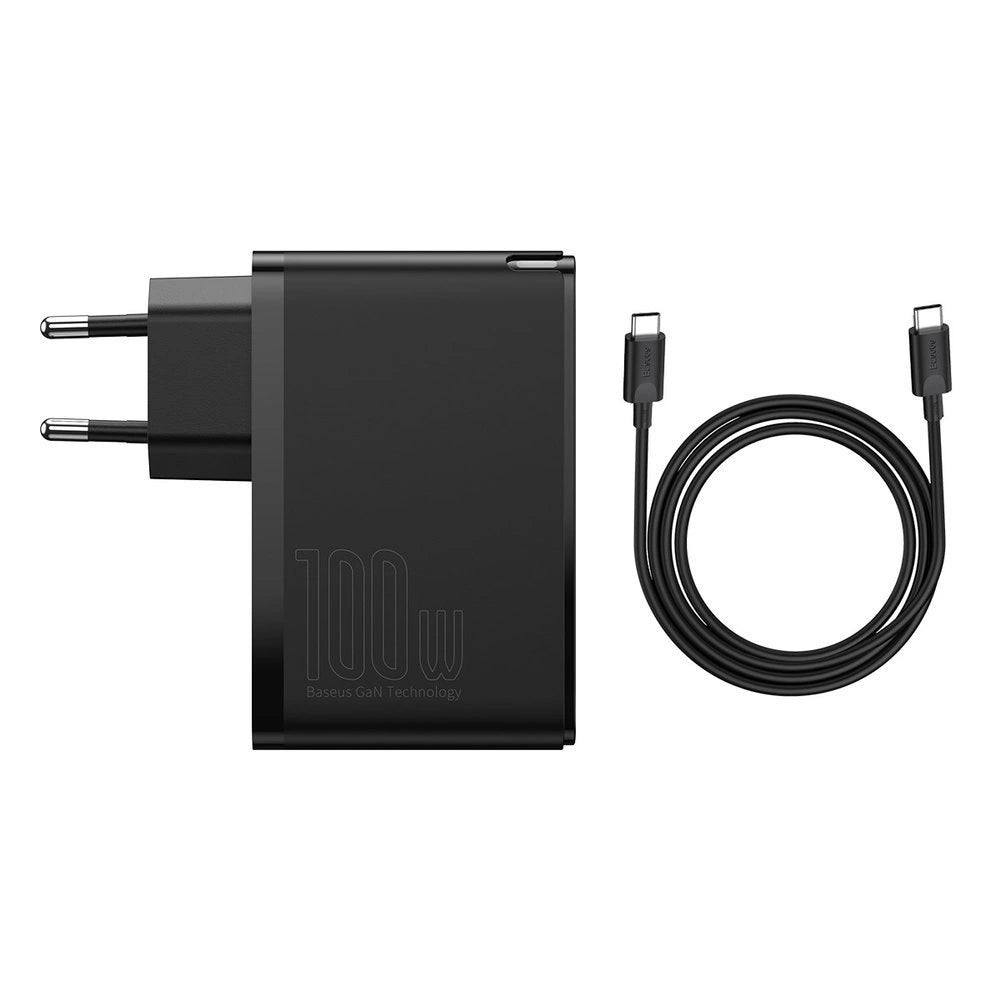 Baseus GaN2 Pro Schnellladegerät 100W USB / USB Typ C Quick Charge 4+ Power Delivery Schwarz (CCGAN2P-L01)