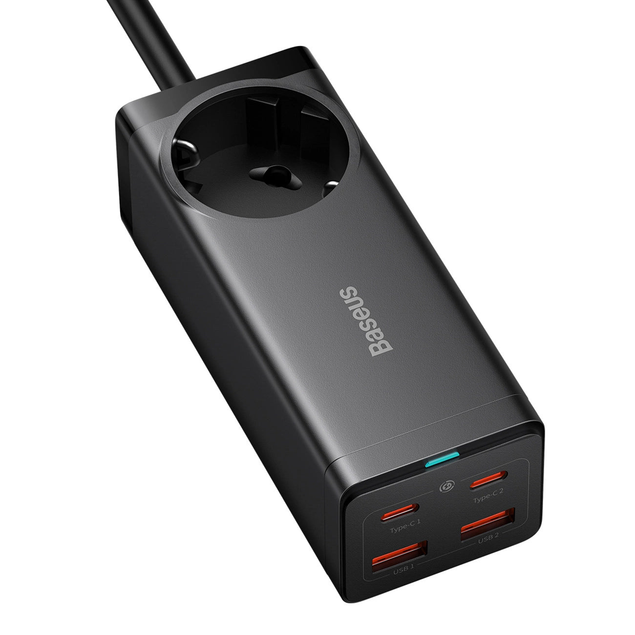 Baseus GaN3 Pro 100W EU-Ladestation + 2 x USB-A + 2 x USB-C mit 1 m Kabel Baseus Xiaobai USB-C 100W - Schwarz
