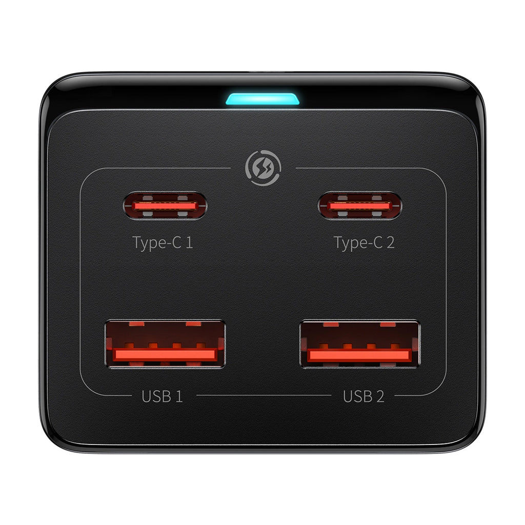 Baseus GaN3 Pro 100W EU-Ladestation + 2 x USB-A + 2 x USB-C mit 1 m Kabel Baseus Xiaobai USB-C 100W - Schwarz