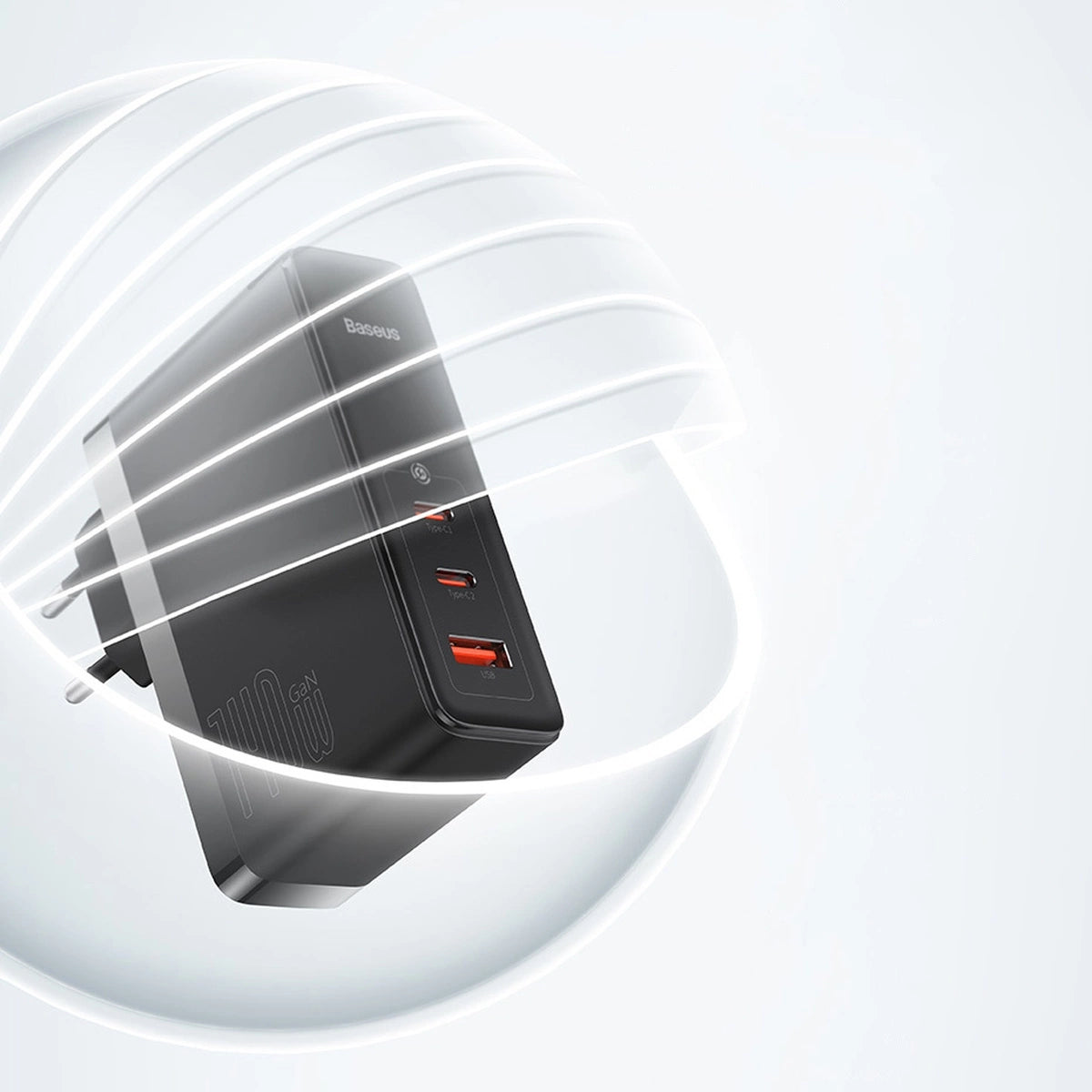 Baseus GaN5 Pro Schnellladegerät 2xUSB-C + USB 140W EU schwarz (CCGP100201)