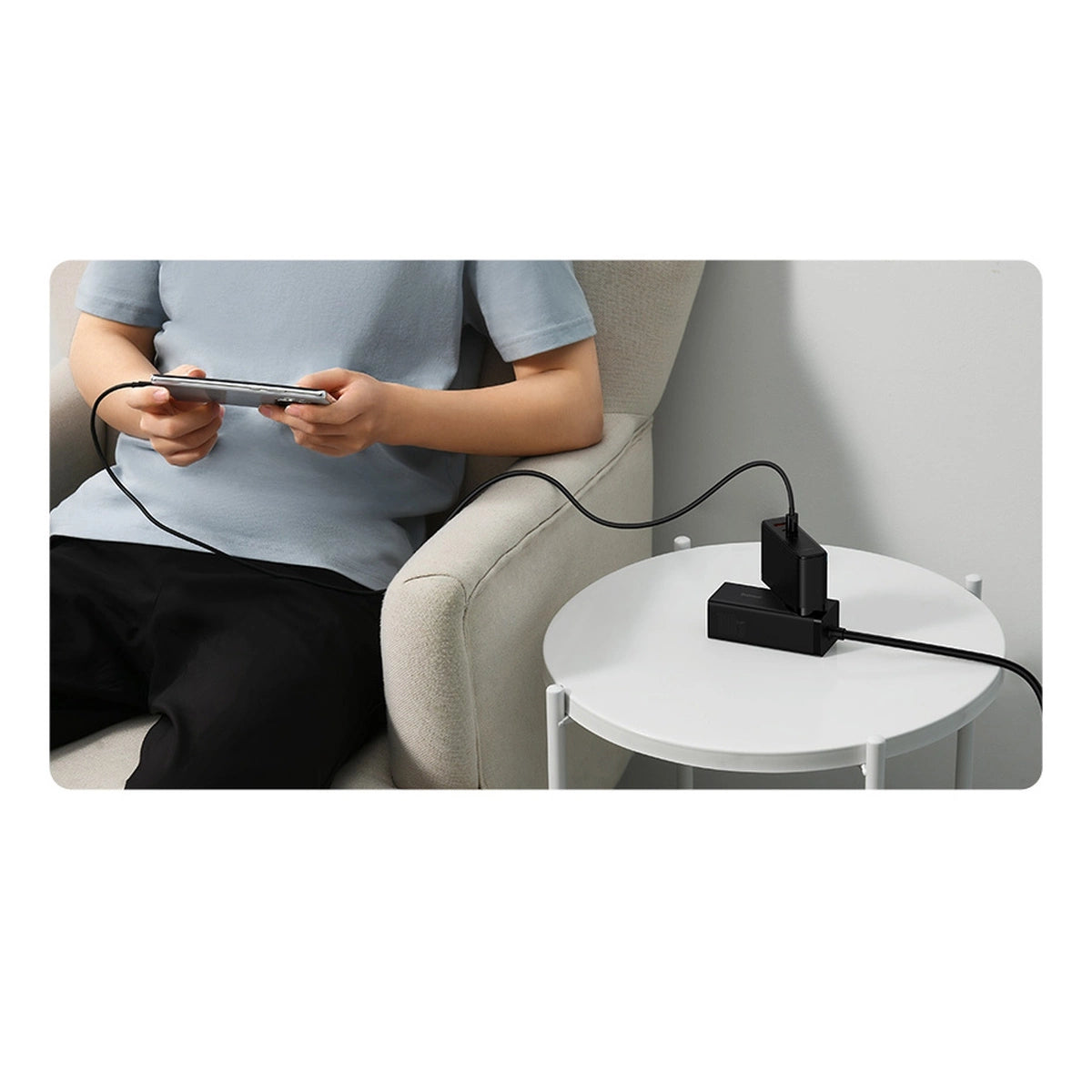 Baseus GaN5 Pro Schnellladegerät 2xUSB-C + USB 140W EU schwarz (CCGP100201)