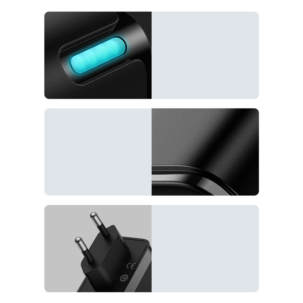 Baseus GaN5 Pro Schnellladegerät 2xUSB-C + USB 140W EU schwarz (CCGP100201)