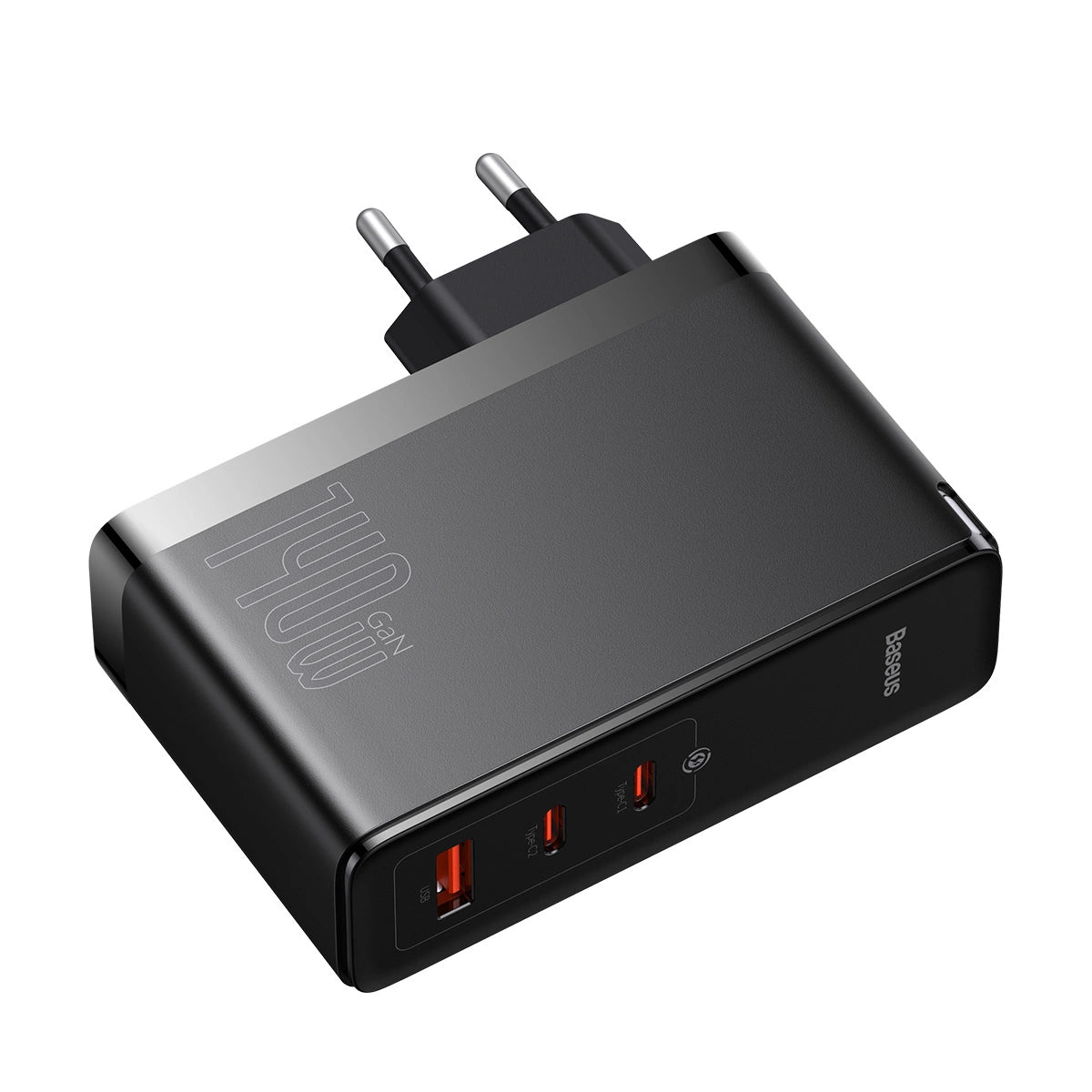 Baseus GaN5 Pro Schnellladegerät 2xUSB-C + USB 140W EU schwarz (CCGP100201)