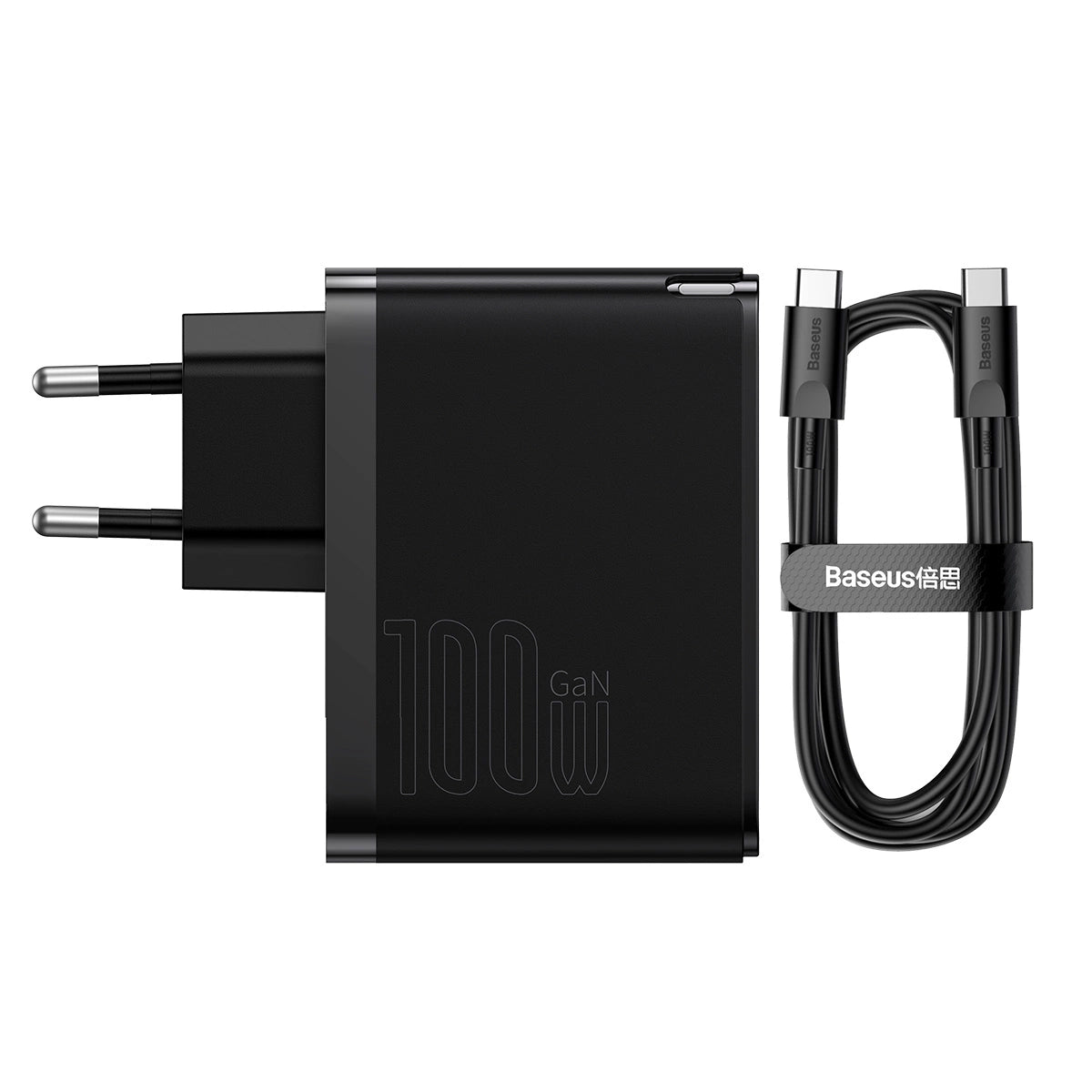 Baseus GaN5 Pro schnelles universelles Wandladegerät GaN USB Typ C / USB 100W PD3.0, QC4.0+, AFC schwarz (CCGP090201)