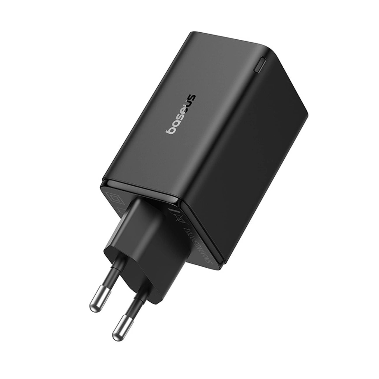 Baseus GaN6 Pro Ladegerät 65W 2 x USB-C 2 x USB-A mit schwarzem USB-C-Kabel 100W 1m - Schwarz